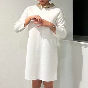 Simple, White, New Year's Celebration Dress from Zara